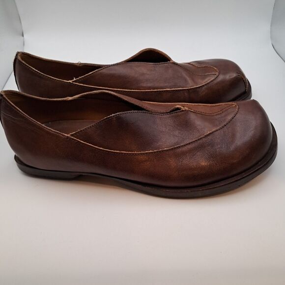 CYDWOQ Hand Made in USA Brown Leather Loafers Slip-Ons Shoes Womens 39 / Sz 8.5 - Picture 12 of 16